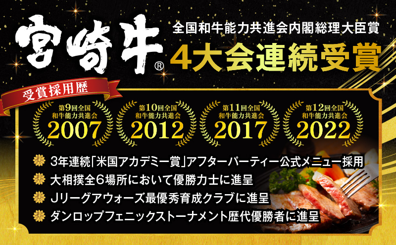 【2回定期便】宮崎牛ロースステーキ250g×2_M132-T014-ID-2-1