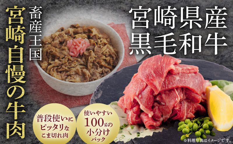 宮崎牛 モモ 焼肉 400g×1 宮崎県産 黒毛和牛 こま切れ 100g×1 合計500g_M132-024