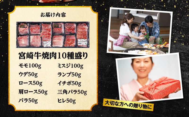 宮崎牛焼肉10種盛り合わせ_M132-067