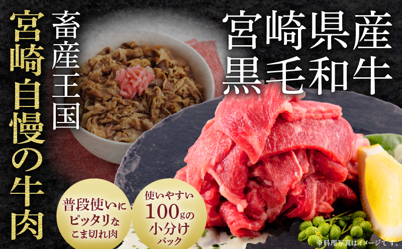 【期間限定】宮崎牛モモ焼肉500g 宮崎県産黒毛和牛こま切れ100g 合計600g_M132-024-UP