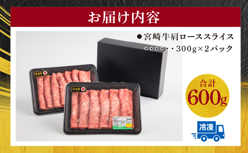 宮崎牛 肩ロース スライス 300g×2パック 合計600g_M132-006_02