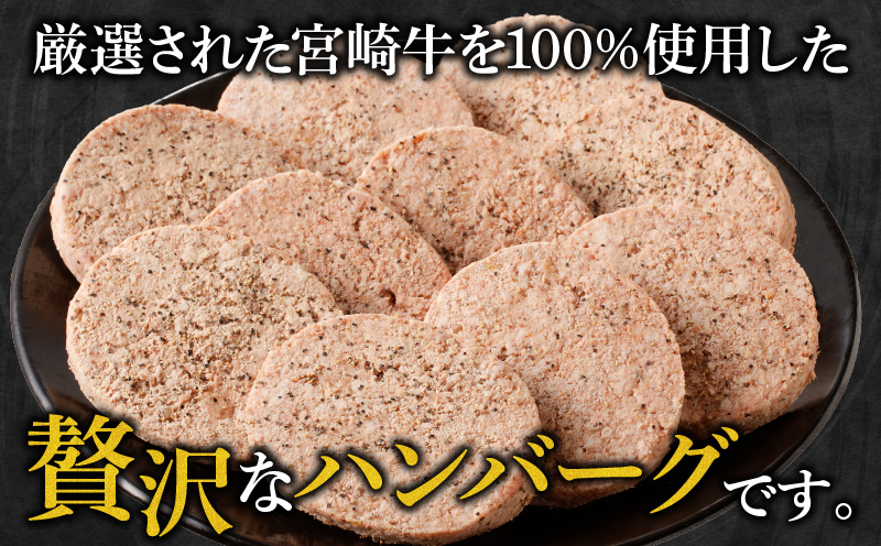 宮崎牛ペッパーハンバーグ 100g 10個入_M132-066 | 返礼品をさがす