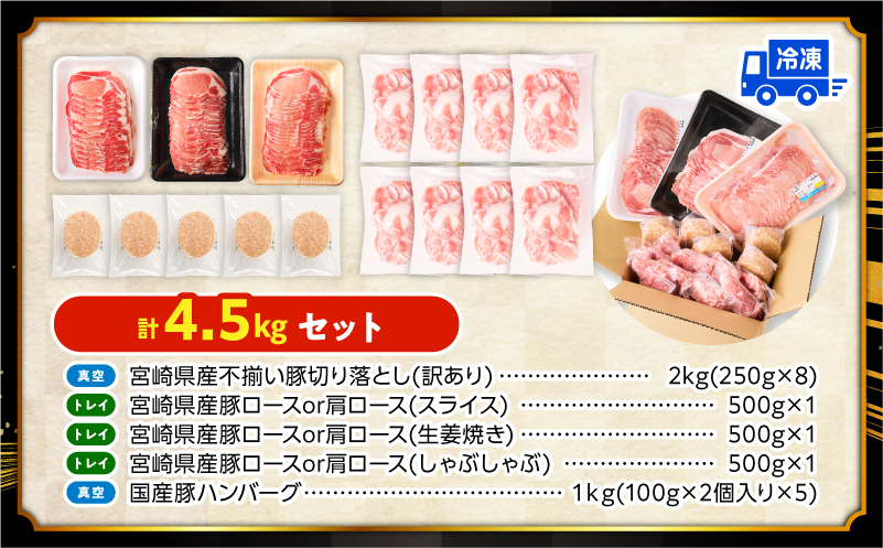 豚肉ロースバラエティセット4.5kg_M132-104