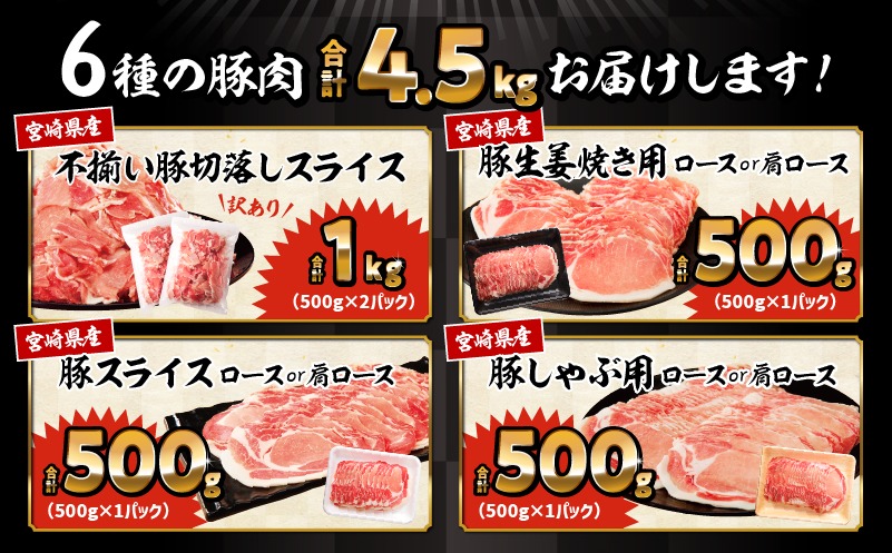 大満足豚肉ロースバラエティセット4.5kg_M132-094-PU