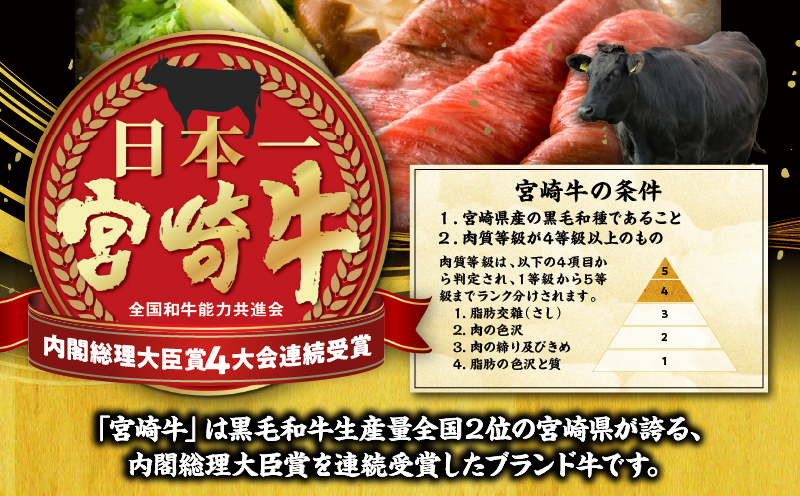 宮崎牛を食べつくす！ぎゅぎゅっとバラエティ定期便(総重量3.85kg)_M132-T002