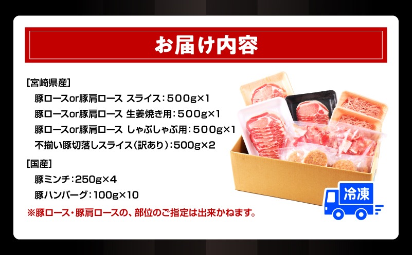 大満足豚肉ロースバラエティセット4.5kg_M132-094-PU