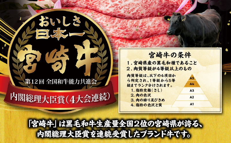 宮崎牛 肩ロース 焼きしゃぶ 300g ウデ 焼肉 400g 合計700g_M132-031