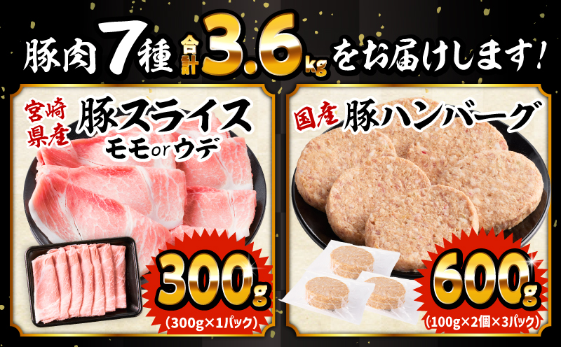 豚肉バラエティセット3.6kg_M132-102