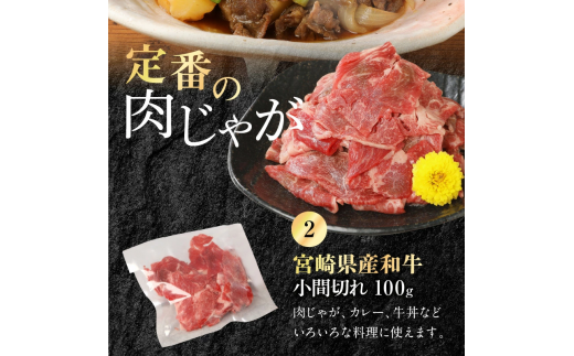 宮崎牛 ウデ 焼肉用 400g 宮崎県産和牛小間切れ 100g 計500g