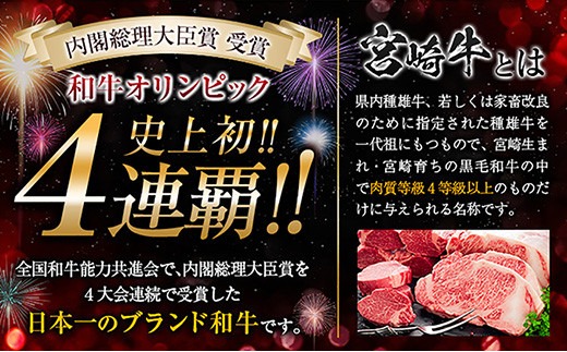 数量限定 10か月 お楽しみ 定期便 宮崎牛 ステーキ サーロイン ミスジ モモ ロース 厚切り ランプ イチボ 堪能 セット 総重量4.3kg以上 肉 牛 牛肉 国産 食品 おかず 送料無料_MPS1-24