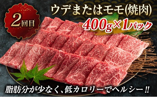 数量限定 4か月 お楽しみ 定期便 黒毛和牛 赤身 総重量1.7kg 肉 牛 牛肉 国産 食品 焼肉 ステーキ スライス 送料無料_MPG1-24