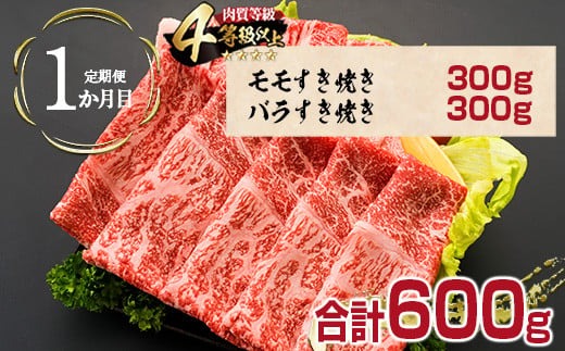 4か月 お楽しみ 定期便 宮崎牛 すき焼き バラエティ セット 総重量2.4kg 肉 牛 牛肉 黒毛和牛 国産 おかず しゃぶしゃぶ 食品 送料無料_MPJB1-24