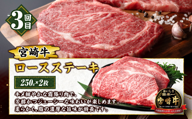 3か月 お楽しみ 牛 豚 厳選 スペシャル 定期便 総重量5.6kg 肉 牛肉 宮崎牛 肩ウデ ロースステーキ 豚肉 6種 盛り合わせ セット 豚ロース 豚バラ 小間切れ すき焼き しゃぶしゃぶ 黒毛和牛 A4 A5 和牛 国産 食品 牛丼 薄切り おすすめ 宮崎県産 日南市 送料無料_MPGH1-24