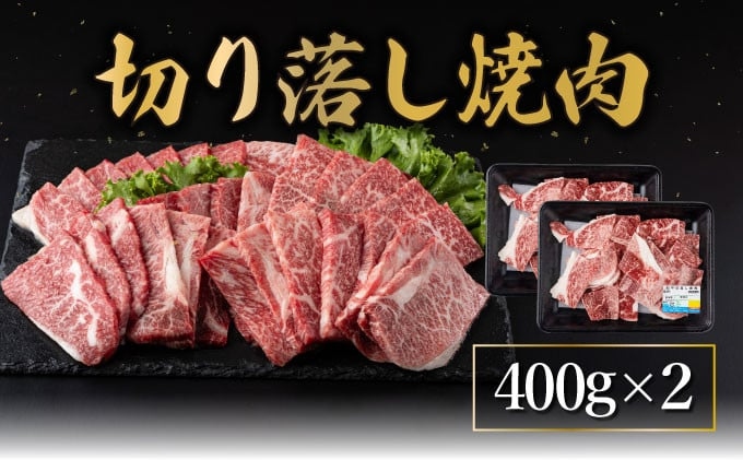 宮崎県産和牛　切落し焼肉400g×2（合計800g）3〜4人分 牛肉 焼肉 切り落とし BBQ 宮崎県 訳あり【mMCUK8】