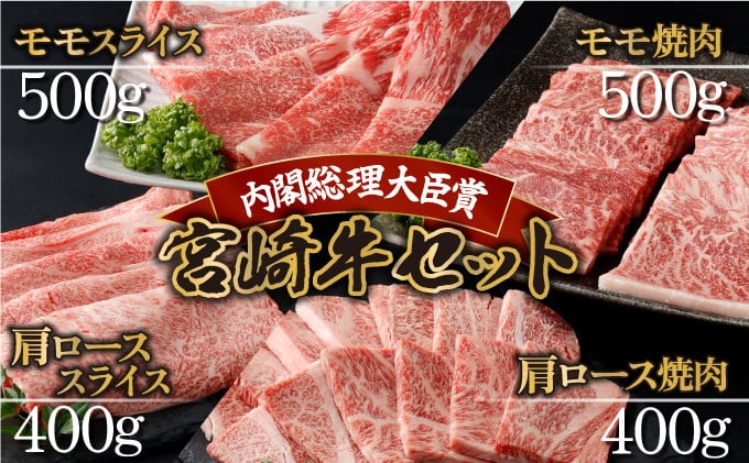 宮崎牛 赤身と霜降りの欲張り「すき焼き&焼肉」ミックスセット（8〜10人用） 赤身モモ肉1kg（スライス500g・焼肉500g）霜降り肩ロース800g（スライス400g・焼肉400g）合計1.8kg 【mMCUMK18】