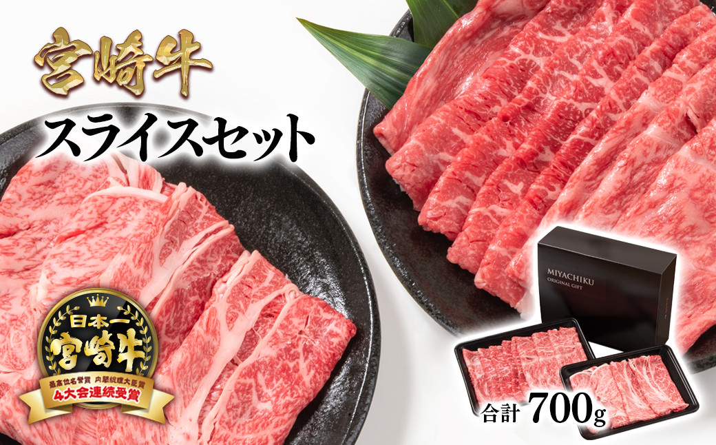 <畜産農家応援>【宮崎牛】モモ・肩ローススライスセット1kg　内閣総理大臣賞４連続受賞<1.7-11>