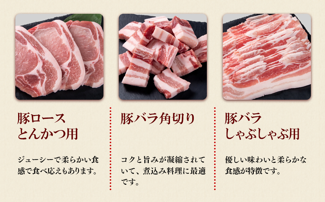 宮崎県産豚肉6種1.9kg盛り合わせ 焼肉 とんかつ しゃぶしゃぶ スライス 小間切れ 食べ比べ <1-38>