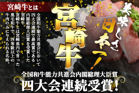 ＜【3ヶ月定期便】総重量1.6kgの宮崎牛焼肉味わいお試しセット＞国産 九州産【MI243-my】【ミヤチク】