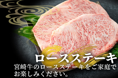 3ヶ月定期便】総重量1.9kgの宮崎牛ステーキ焼肉味わいセット＞国産