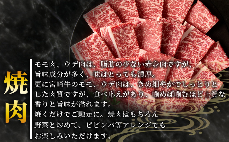【畜産農家応援】＜宮崎牛 赤身焼肉 3パック（1.8kg）＞入金確認後、7営業日以内に順次出荷【 国産 黒毛和牛 牛肉 牛 精肉 ウデ肉 モモ肉 4等級以上 ブランド牛 赤身 旨味 贈答品 ギフト 贈り物 化粧箱 グルメ ミヤチク 】
