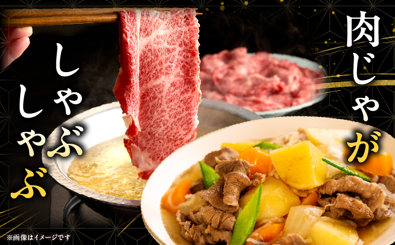 宮崎県産黒毛和牛(経産)肩ローススライス 1kg（500g×2）_b0752_my_x2