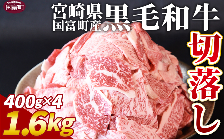 ＜宮崎県国富町産（経産牛）切落し 1.6kg＞1か月以内に順次出荷【 数量 選べる 切り落とし切落し カレー 肉じゃが 牛丼 小分け 使いやすい お取り寄せグルメ お取り寄せ バラエティー 】