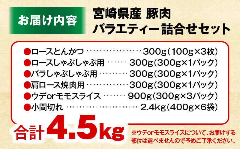 豚肉バラエティー詰合せセット 4.5kg_my085-013-01