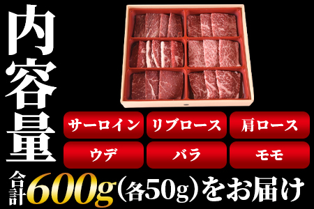 数量限定 ＜宮崎県産黒毛和牛(経産)6種焼肉セット 600g＞1か月以内に順次出荷【 国産 黒毛和牛 牛肉 牛 精肉 焼き肉 焼肉 サーロイン リブロース 肩ロース ウデ モモ バラ 贈答品 ギフト 贈り物 グルメ ミヤチク 】