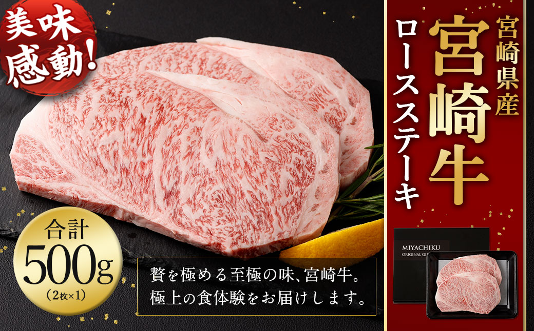＜宮崎牛 ロースステーキ 2枚 500g＞翌月末迄に順次出荷 新生活応援 卒業祝い 就職祝い 入学 卒業 お花見 引越し