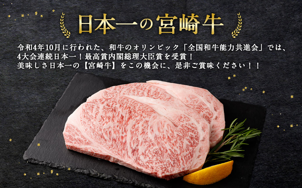 宮崎牛 ロースステーキ 2枚 500g＞翌月末迄に順次出荷 新生活