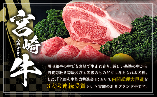 ≪肉質等級4等級≫宮崎牛 肩ロース食べ比べセット（合計800g）【C347-24-30】