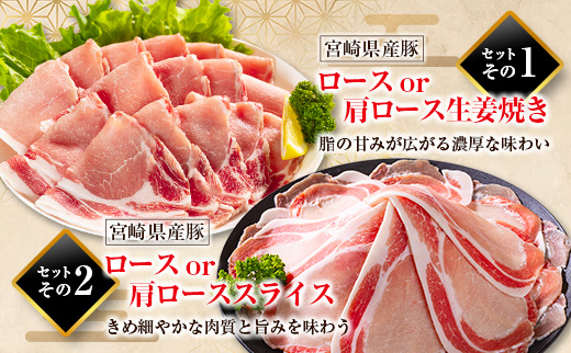 宮崎県産 豚肉 バラエティセット 計3.5kg 食べ比べ 国産 スピード便 ※10日以内出荷【B711-10D】