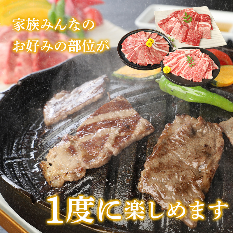 宮崎牛 ウデ モモ バラ 焼肉用 各400ｇ K18_0031_3