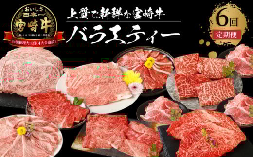 宮崎牛 バラエティー６回定期便 K18_T012_6