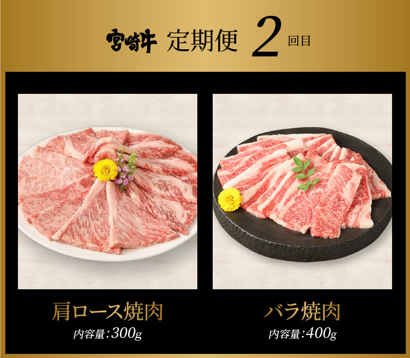 宮崎牛 焼肉3回定期便 K18_T013_6