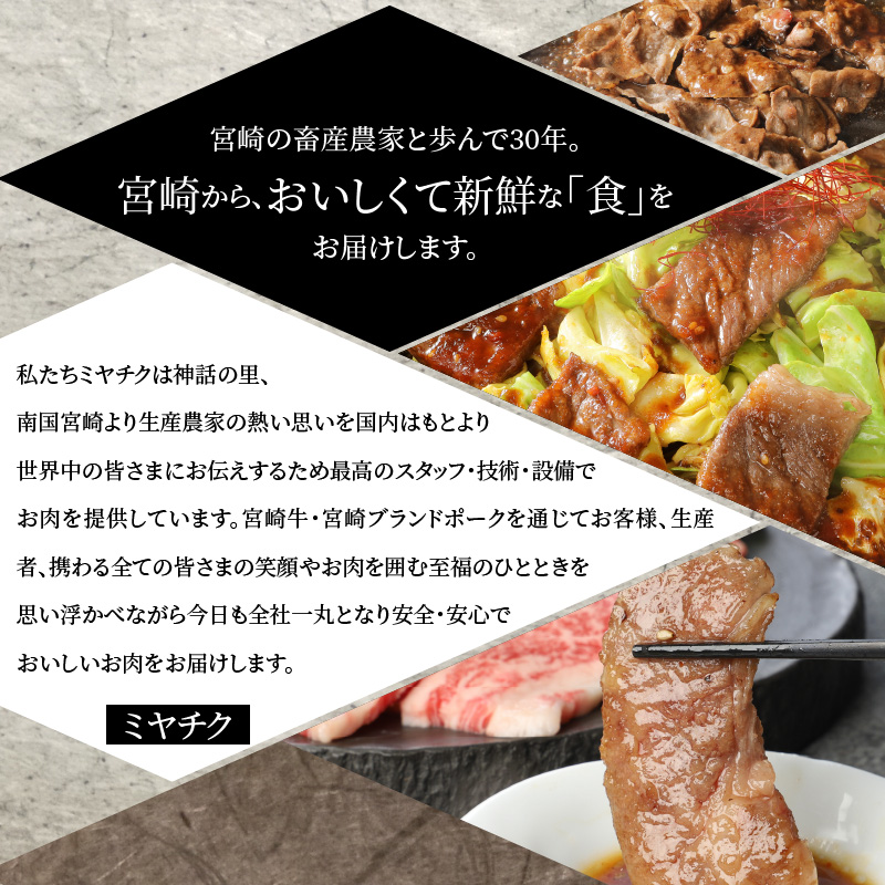 宮崎牛 肩ロース焼肉300ｇ バラ焼肉400ｇ 宮崎県産和牛小間切れ200ｇ  K18_0032_5