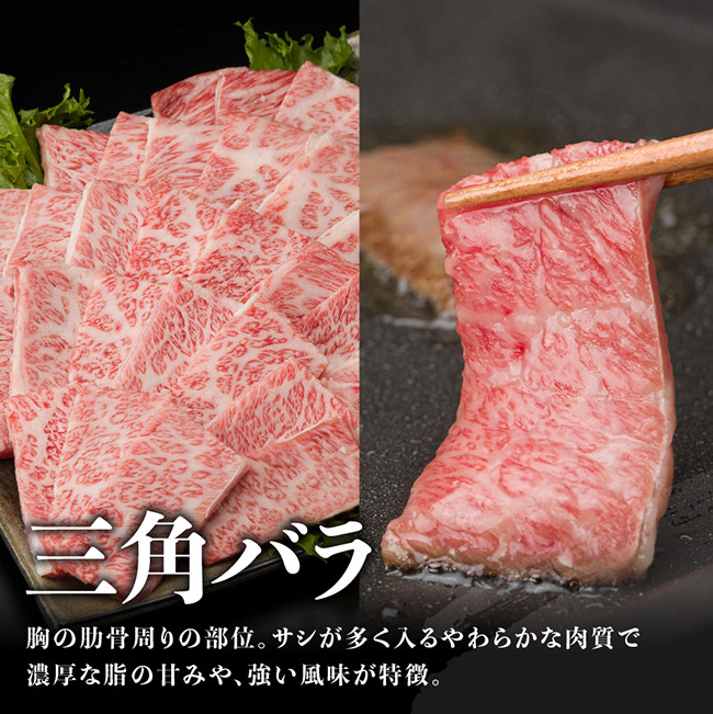 ※令和6年10月発送※【川南町産】宮崎牛三角バラ焼肉500g【牛肉 宮崎県産 九州産 牛 A5 5等級 肉】