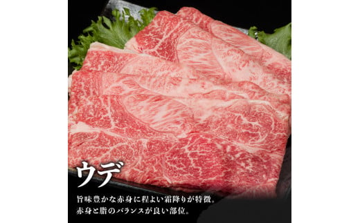 ※令和6年11月発送※【川南町産】宮崎牛赤身（ウデ）すきしゃぶ500g【牛肉 宮崎県産 九州産 牛 すき焼き スキヤキ しゃぶしゃぶ A5 5等級 肉 スライス】