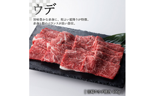 【 期間限定 】 宮崎牛 ウデ 焼肉 400g (宮崎県産 和牛 こま切れ200g付) 計600g 4大会連続日本一ミヤチク 九州産 牛 肉 牛肉 4等級 5等級 おうちごはん おうち時間 送料無料 