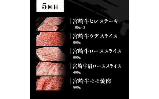 【定期便】宮崎牛12か月定期便Ｄ 【 4大会連続日本一 国産九州産 肉 牛 宮崎県産 牛肉 黒毛和牛 ミヤチク 全12回 】