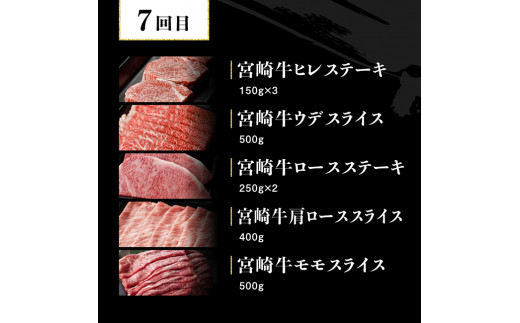 【定期便】宮崎牛12か月定期便Ｄ 【 4大会連続日本一 国産九州産 肉 牛 宮崎県産 牛肉 黒毛和牛 ミヤチク 全12回 】