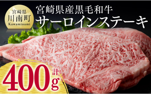 宮崎県産黒毛和牛サーロインステーキ 400g ミヤチク 牛 肉 牛肉 国産 九州産 宮崎県産 黒毛和牛 和牛 サーロイン ステーキ 