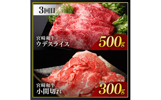 【訳あり定期便】宮崎和牛と宮崎県産豚肉6ヶ月定期便 【 ロースステーキ ロースしゃぶしゃぶ ウデスライス 小間切れ ウデ焼肉 牛肉 黒毛和牛 豚肉 ミヤチク 全6回 】