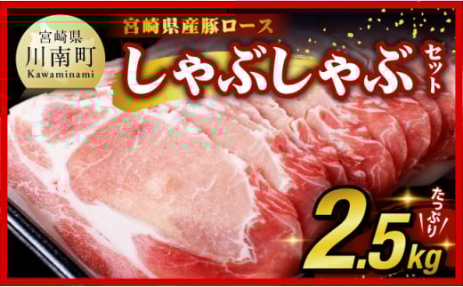※期間限定※宮崎県産豚ロースしゃぶしゃぶ 500g×5【 豚肉 豚 肉 国産 うす切り スライス 】