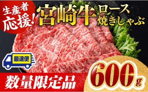 【数量限定】宮崎牛ロース焼きしゃぶ600g【 肉 牛 牛肉 国産 黒毛和牛 すき焼き 焼きしゃぶ すきしゃぶ】