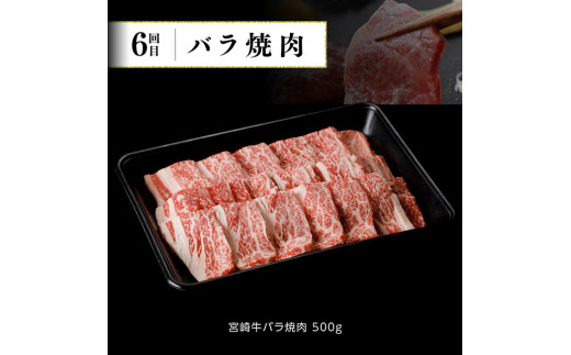 【6ヶ月定期便】 宮崎牛 定期便A 【 4大会連続日本一 肉 牛肉 国産 黒毛和牛 肉質等級4等級以上 4等級 5等級 ミヤチク ステーキ 焼肉 全6回 定期便 】