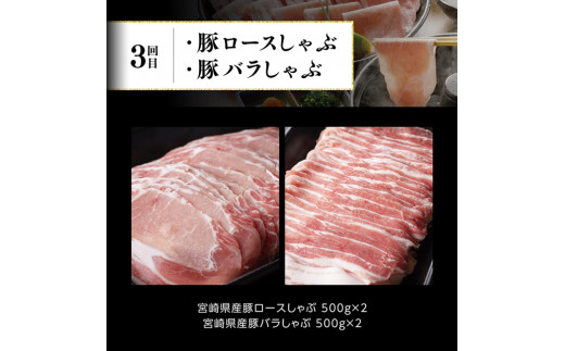 【定期便】宮崎牛と宮崎県産豚６ヶ月定期便Ｃ 【 4大会連続日本一 肉 牛肉 豚肉 国産 黒毛和牛 肉質等級4等級以上 5等級 ミヤチク ステーキ 焼肉 しゃぶしゃぶ 全6回 】