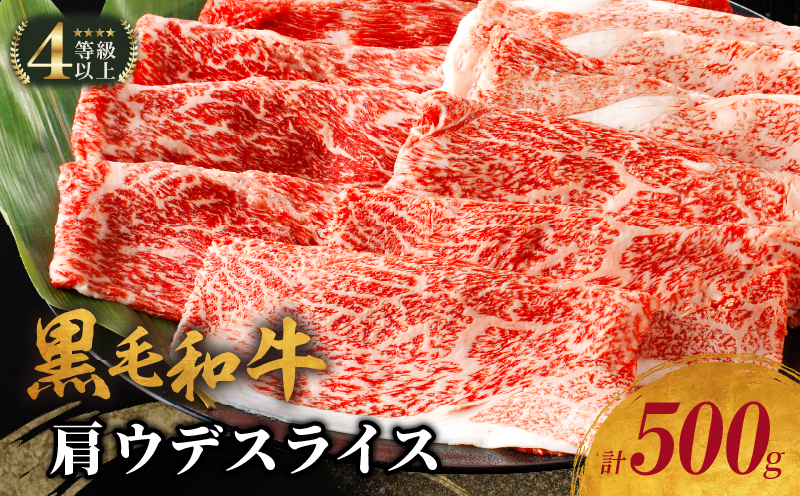 【2週間以内発送】生産者応援!!黒毛和牛肩ウデスライス　計500g_T030-078-MP