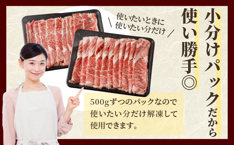 ≪訳あり≫黒毛和牛(経産牛)肩ローススライス(計1kg)_T030-123-MP