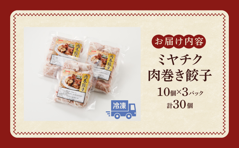 【7月末で受付終了!!】≪新食感≫肉巻き餃子(計30個) _T030-080-MP